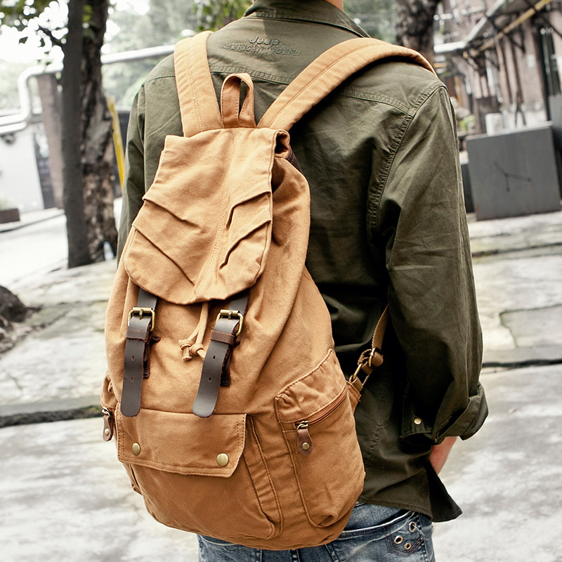 Canvas Backpack Casual - Ransel Kanvas Kapasitas Besar, Tas Travel