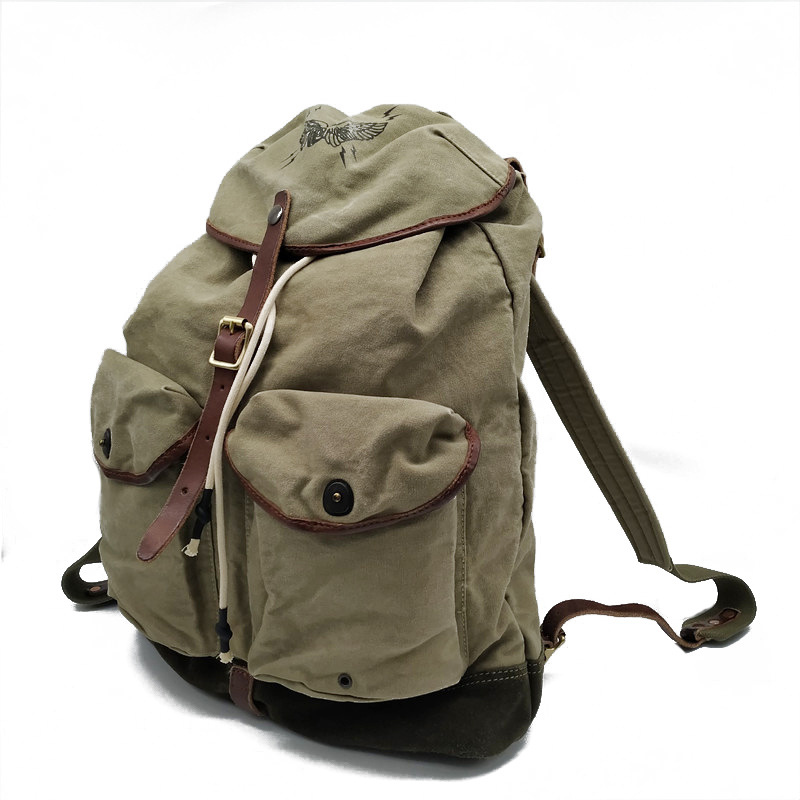 Canvas Backpack Casual - Tas Ransel Pendakian Outdoor Kanvas Retro