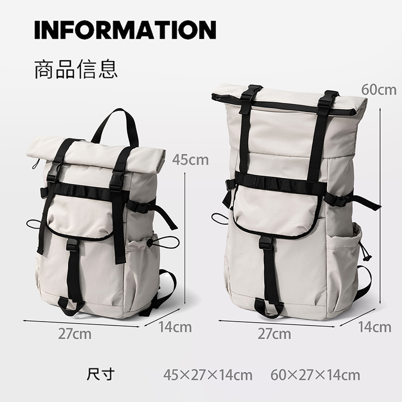 Ransel Pria Baru Model Roll Mo - Canvas Backpack Casual ulasan dan harga