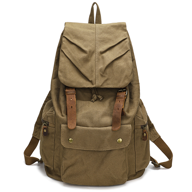 Ransel Kanvas Kapasitas Besar, - Canvas Backpack Casual ulasan dan harga