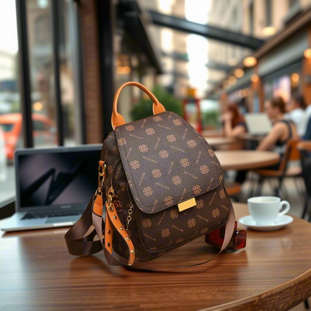 Ransel Wanita Bermotif Retro K - Leather Backpack Vintage ulasan dan harga
