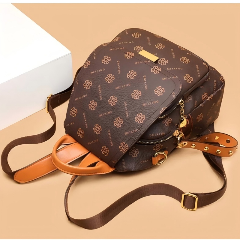 Ransel Wanita Bermotif Retro K - Leather Backpack Vintage ulasan dan harga