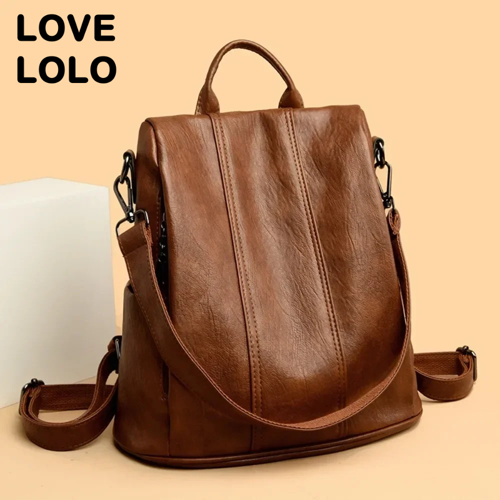 Tas Ransel Laptop Anti Maling  - Leather Backpack Vintage ulasan dan harga